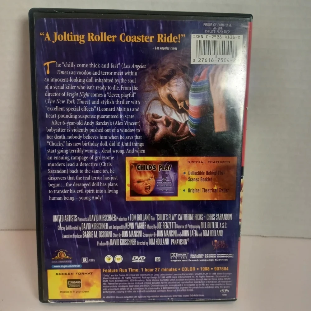 Child's Play (DVD, 1988)‎ Catherine Hicks, Chris Sarandon